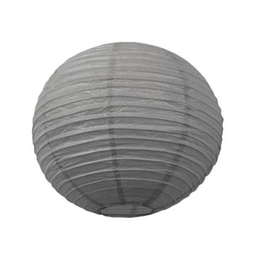 Lanterne Japonaise en Papier Grise - 15 cm