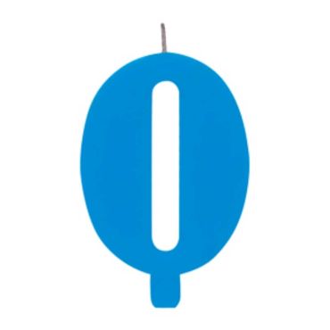Bougie d'Anniversaire Scintillante Chiffre 0 - Turquoise