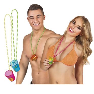 Collier de perles avec verre - Couleur au choix