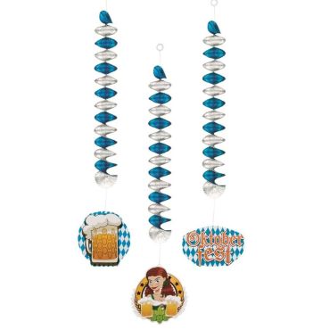 Sachet de 3 décorations Spirale Oktoberfest Sachet de 3 décorations Spirale Oktoberfest