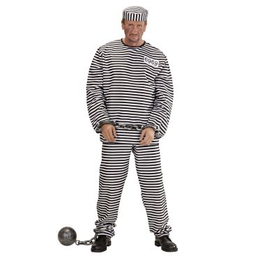 Costume de Prisonnier Rayé Homme - Taille au Choix