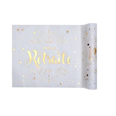 Chemin de Table "Vive la Retraite" - Elégant