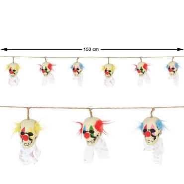Guirlande Halloween Crâne de Clown