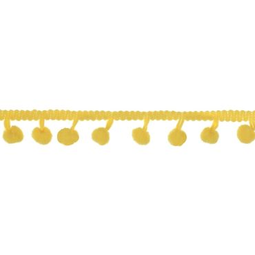 Guirlande Pompon Uni - Jaune