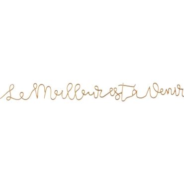 Les Lettres Décoratives en Métal Doré - "Le Meilleur est à Venir"