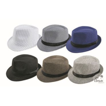 Chapeau Borsalino en tissu élégant pour soirées à thème | jourdefete.com