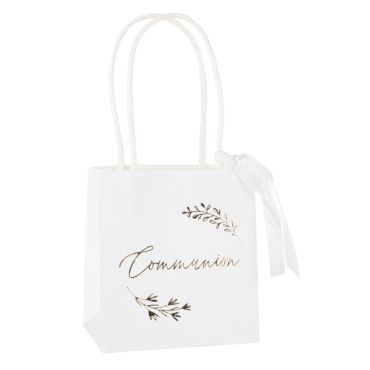 De magnifiques sacs à offrir lors de la première communion de votre enfant avec la collection Communion Blanc et Or | jourdefete.com