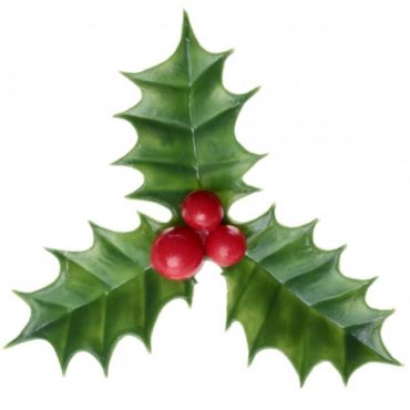 Sachet de 3 Pics à Bûche en forme de Houx