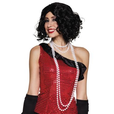 Lot de deux colliers de perles blanches "charleston" 