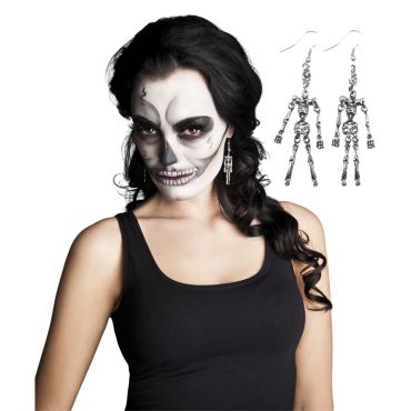 Boucle d'Oreilles Pendantes Squelette