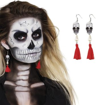 Boucles d'Oreilles Halloween - Tête de Mort