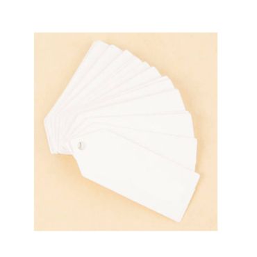 24 mini Etiquettes perforées Blanches