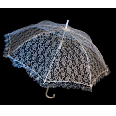 Ombrelle en dentelle blanche