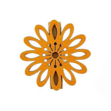 6 Pinces Fleur Mambo Orange