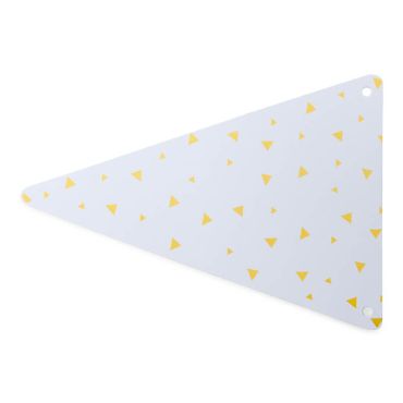 5 Fanions en carton à triangles jaunes