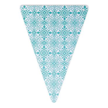 5 Fanions à carreaux de ciment Gypsy - Vert menthe