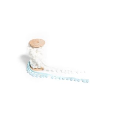 Ruban à Pompons - Bleu Ciel