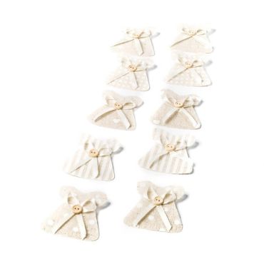 Sachet de 10 Etiquettes en Lin - Robes