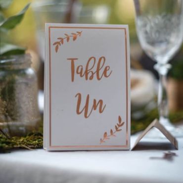 10 Marque-Tables - Rose Gold
