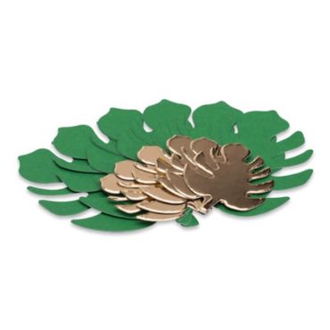 Sachet de 12 marque-places Feuilles Tropicales - Vert et Or Sachet de 12 marque-places Feuilles Tropicales - Vert et Or