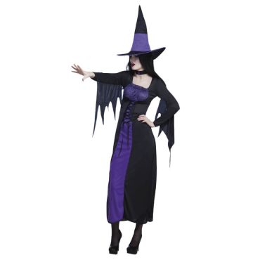 Costume de Sorcière Violette Femme - Taille au Choix