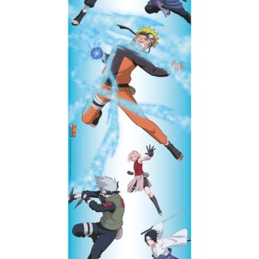 Chemin de table Naruto Shippuden avec Naruto, Kakashi, Sakura et Sasuke en action | jourdefete.com