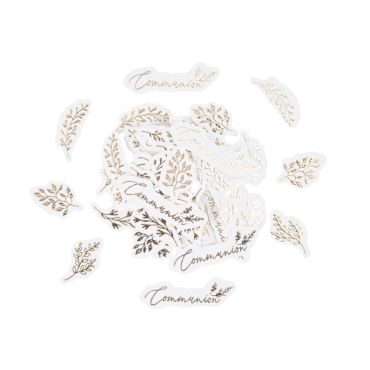 De splendides confettis avec la collection Communion Blanc et Or | jourdefete.com