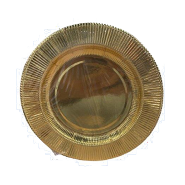 Assiettes en carton dorées 20 cm pour repas festifs | jourdefete.com