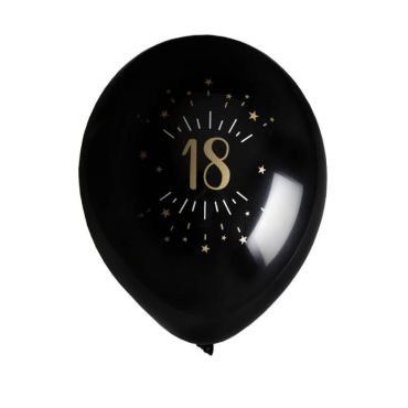 8 ballons métalliques de la collection joyeux anniversaire étincelant âge au choix | jourdefete.com