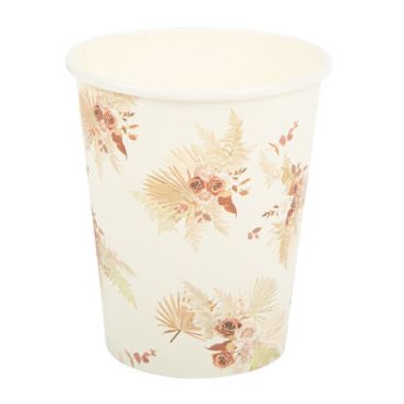 8 Gobelets Coachella Mood Blancs, Terracotta, Blush et Or 255ml | jourdefete.com