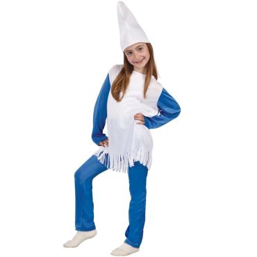Costume Schtroumpf Fille - Taille au Choix