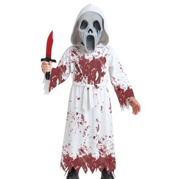 Costume de démon fantôme blanc ensanglanté pour garçon avec masque effrayant | jourdefete.com