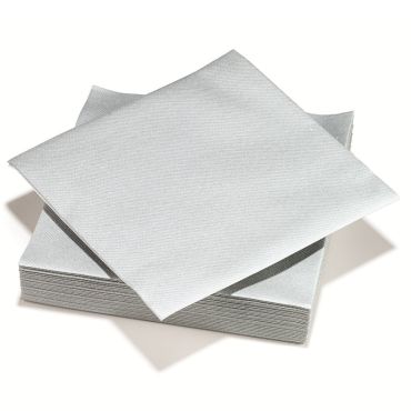 25 Serviettes Voie Sèche - Argent