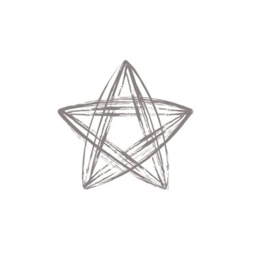 25 Serviettes Voie Sèche "Esquisse d'Etoile" - Argent