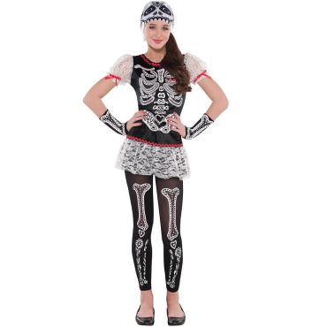 Déguisement Squelette Day Of The Dead Ado Fille - 14/16 ans
