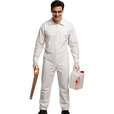 Déguisement Halloween combinaison blanche de tueur pour homme | jourdefete.com Déguisement Halloween combinaison blanche de tueur pour homme | jourdefete.com