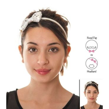 Véritable Noeud Papillon à Sequins - Argent