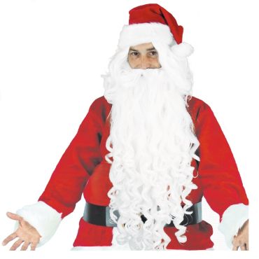 Perruque et Barbe du Père Noël - Extra Longue