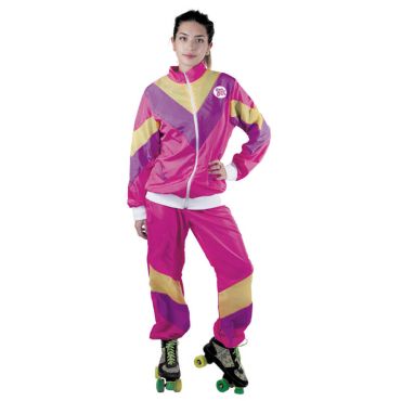 Déguisement Jogging Années 80 Rose Femme - Taille Unique