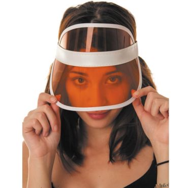 Visière Joueur de Poker - Orange