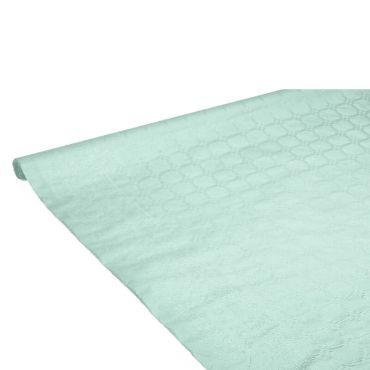 Rouleau de Nappe Damassé Vert Menthe 25 m
