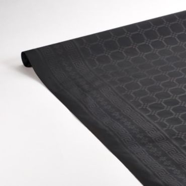 Rouleau de Nappe Damassé Noir 25 m