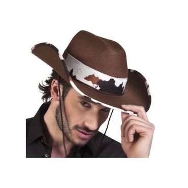 Chapeau de Cow Boy Marron Homme - Vachette Chapeau de Cow Boy Marron Homme - Vachette
