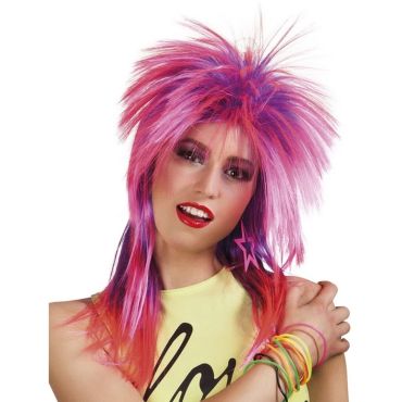 Perruque Femme Punk Rose et Violette