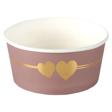 Ramequins décor cœur moka pour table de fête | jourdefete.com