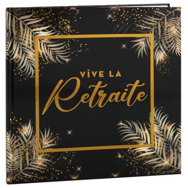 Livre d’or Vive la Retraite noir et or décoration fête retraite | jourdefete.com Livre d’or Vive la Retraite noir et or décoration fête retraite | jourdefete.com