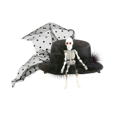 Chapeau Pince Gothique et Squelette