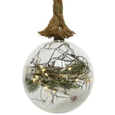 boule lumineuse avec corde pour noël | jourdefete.com