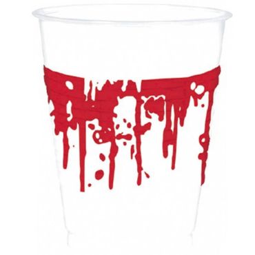 Sachet de 10 Gobelets en plastique « Halloween Sanglant »