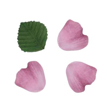 Pétales en Tissu avec Feuilles Parme